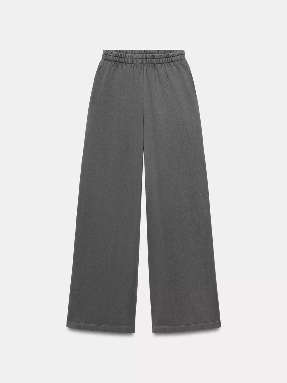 Zara Washed Effect Wide Leg Sweat Pants - Charcoal Gray - S